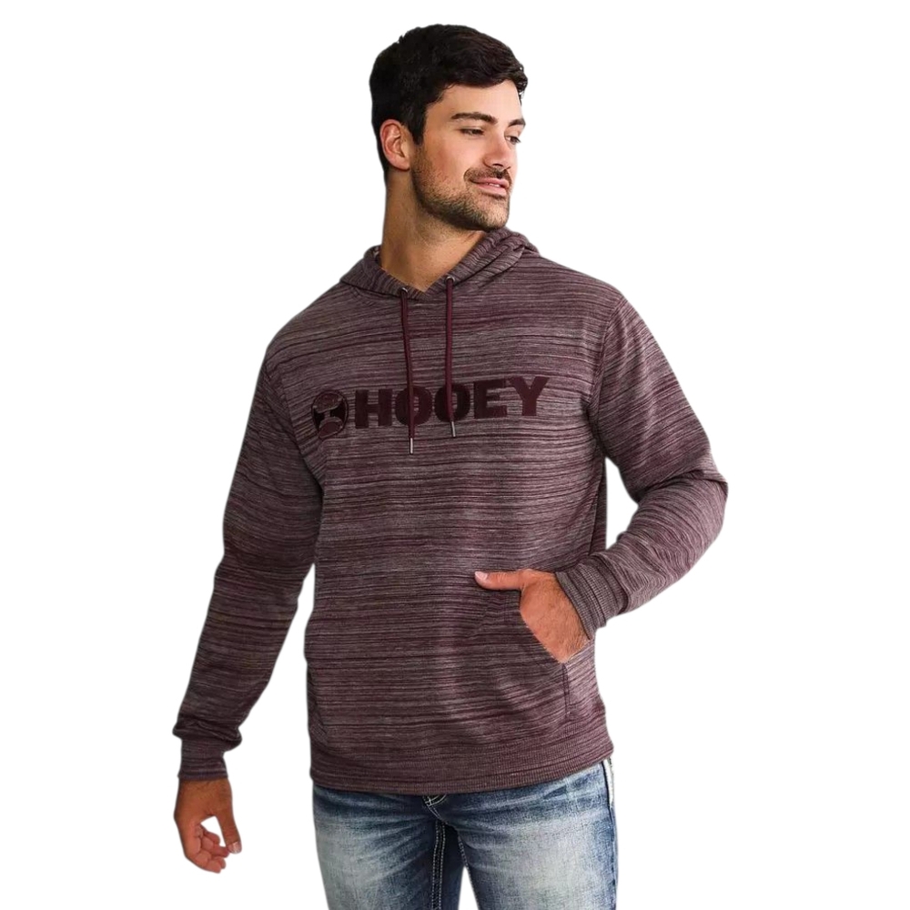 Hooey Lock Up Burgundy Hoodie w/ Kangaroo Pouch Hidden Cell Phone Pocket Size L